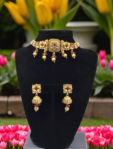 Antique Rajwadi Choker Set