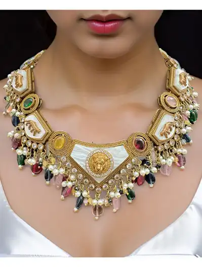 Sabyasachi Inspired Mother of Pearls Necklace Set