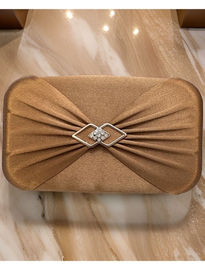 Satin Hardshell Evening Clutch Bag