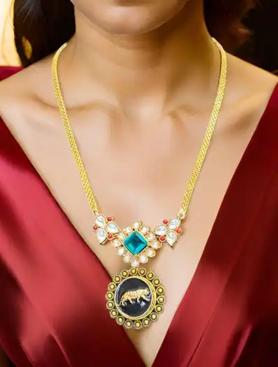 Sabyasachi Inspired Delicate Pendant Necklace set