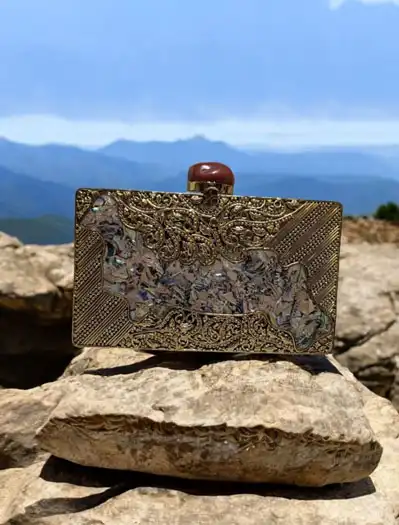 Avlone Metal MOP Stone Clutch