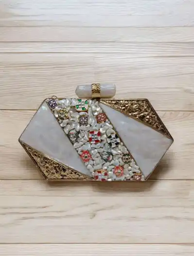 Designer MOP Clutch Bag