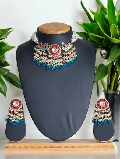 Traditional Pachi Kundan Choker Set