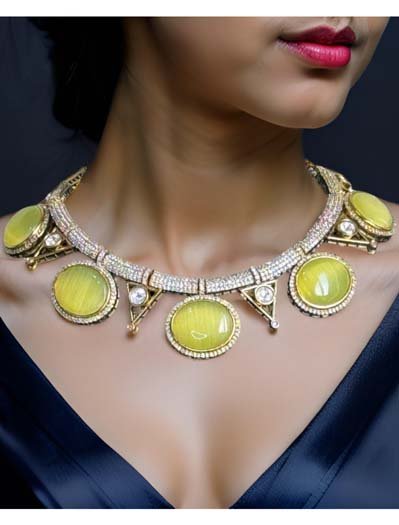 Celebrity Inspired Monalisa Kundan Necklace Set