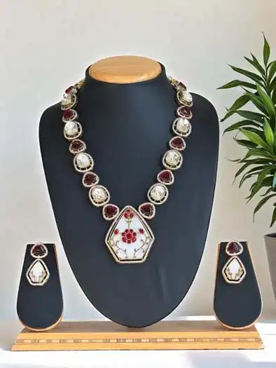 Sabyasachi Inspired Necklace set with MOP Pendant