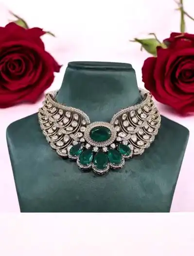 Bollywood Inspired Moissanite Choker Set