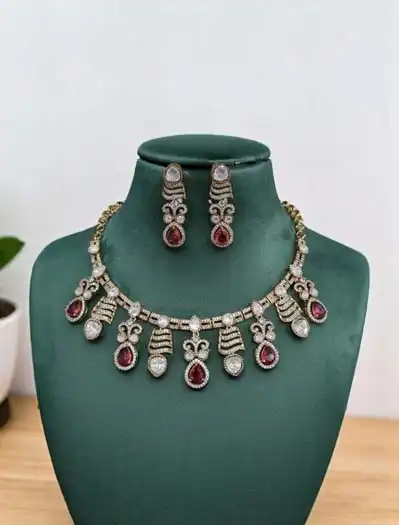 Gorgeous AD CZ Necklace Set