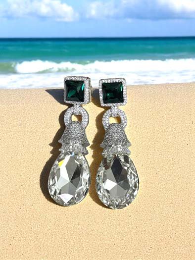 Stunning Cushion Cut Swarovski Earrings