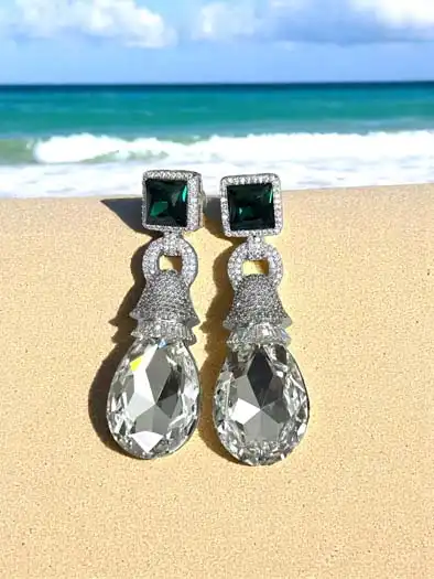 Stunning Cushion Cut Swarovski Earrings