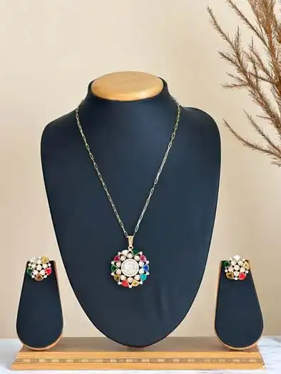 Premium Moissanite Pendant Set