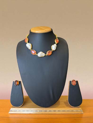 Vibrant Style MOP Necklace Set
