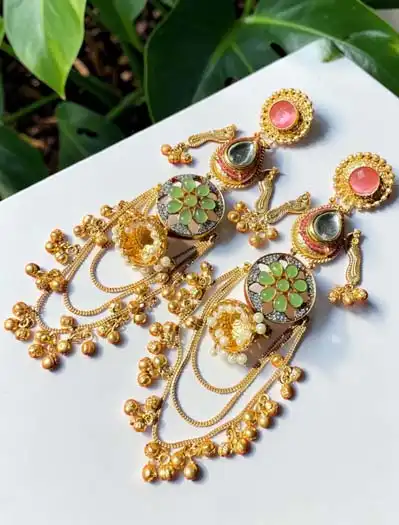 Kashmiri Designer Long Earrings