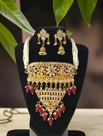 heavy choker set kundan