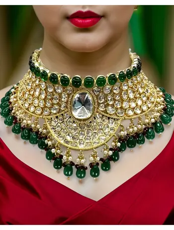 semi bridal kundan set